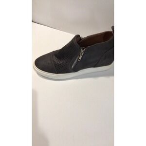 womens dolce vita wedge zip up black shoe size 10